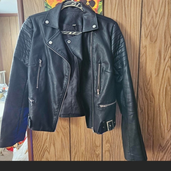 Nasty Gal Jackets & Blazers - Bad Blood Faux Leather Moto Jacket